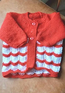 Hand Knitted Baby Cardigan - Picture 1 of 2