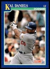 1991 Score Kal Daniels Los Angeles Dodgers #20