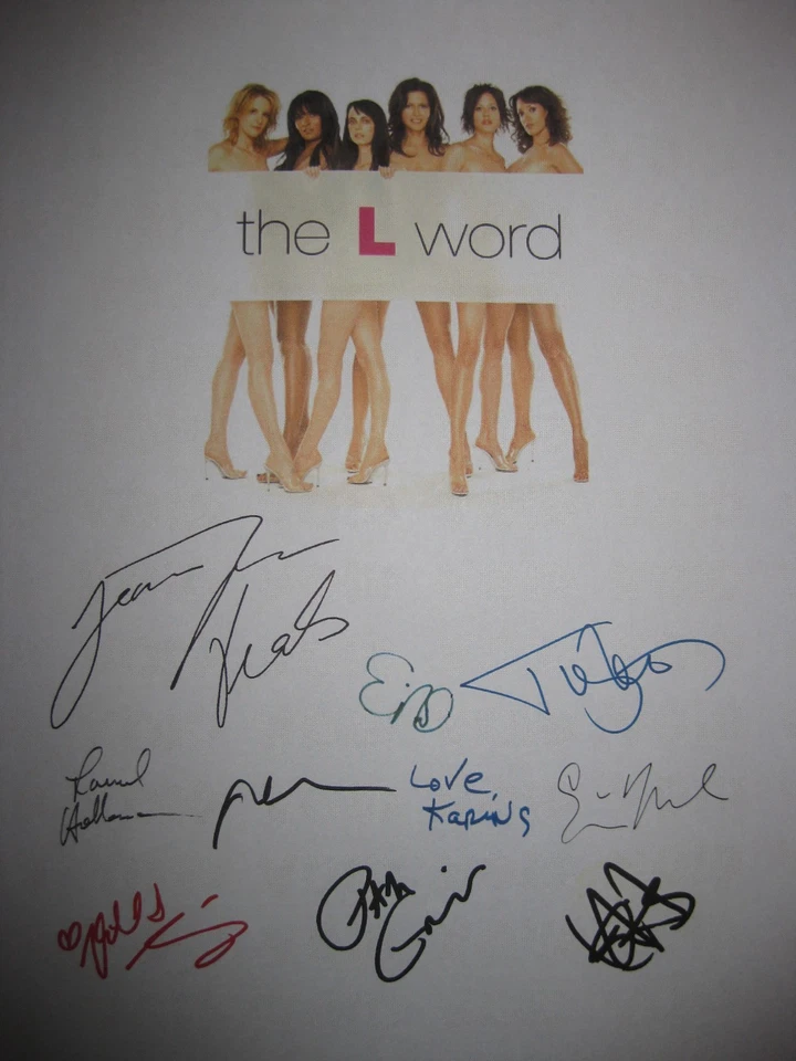 Guión de TV firmado por The L Word x10 Jennifer Beals Erin Daniels Laurel Holloman RPNT Foto 1 de 1