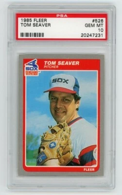 1985 Fleer #526 Tom Seaver Chicago White Sox HOF PSA 10 Gem Mint - Image 1 of 2