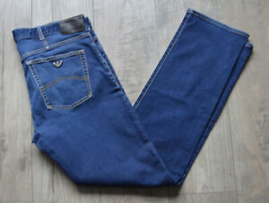 Mens Blue AJ Armani Jeans, J31 Straight Leg Zip Fly Jeans Size W36" L32.5".