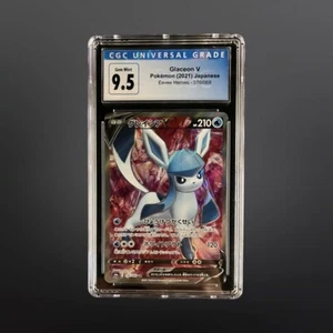 CGC 9.5 | Glaceon V 076/069 s6a Japanese Eevee Heroes Pokémon TCG 2021 GEM MINT - Picture 1 of 2
