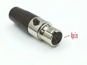 4 pines hembra enchufe mini TA4F XLR audio micrófono conector adaptador micrófono cable v2 - Imagen 1 de 3
