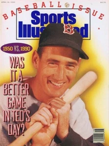 ORIGINAL Vintage Apr 16 1990 Sports Illustrated Ted Williams Newsstand - Picture 1 of 2