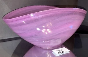 Lavender Purple Art Glass Swirl Bowl Centerpiece Contemporary - Picture 1 of 6
