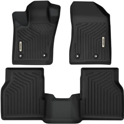 OEDRO Floor Mats Custom for 2017-2025 Jeep Compass  All Weather TPE 1st+2nd Row - Image 1 of 4