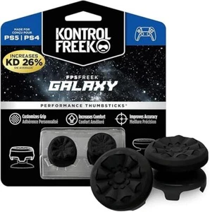 Black PS5|PS4 Kontrol Freek FPS Galaxy 1 Mid 1 High Rise Perfomance Thumbsticks - Picture 1 of 3