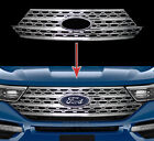 fits Ford Explorer 2020-24 Snap On Chrome Grille Overlay Full Front Grill Covers