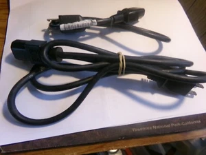 AC Power Cords/Cables (2 Total) 3 Prong 5 Ft. & 20 Inches P/C Computer Hookups - Afbeelding 1 van 3