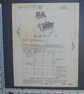CARPETA FOTOFACTOS MANUAL Y ESQUEMA RADIO SCOTT MODELO 2000 - Imagen 1 de 1