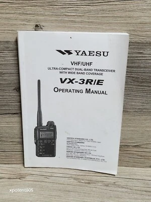 Yaesu VX-3R/E Radio User Operating Instruction Manual OEM Vertex Standard Japan  - Image 1 of 4