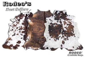 Superior Quality Rodeo Cowhide Rugs Value Combo Sets Large Size 3 pcs - Picture 1 of 5