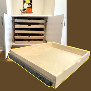 CabinetRTA Soft-Close DIY Slide Out Cabinet Shelf Wood Drawer Storage/Side Mount - Picture 1 of 34