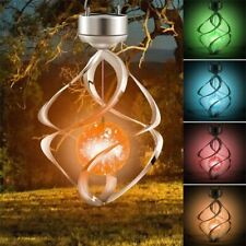 Glam Hobby Solar Powered LED Spiral Spinner Colour Changing Wind Chimes