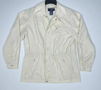 Chaqueta de Lluvia Polo Sport Ralph Lauren Botón a Presión Cremallera Completa Beige Para Mujer Mediana Foto 1 de 4