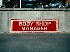 Body Shop Manager Vintage Red White Embroidered Patch Badge