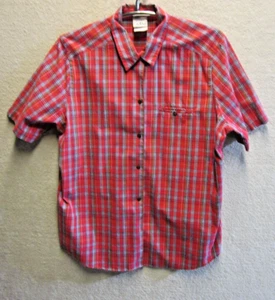 Koret City Blues Herren Hemd Gr. XL Kurzarm rot weiß kariert Seersucker - Bild 1 von 3
