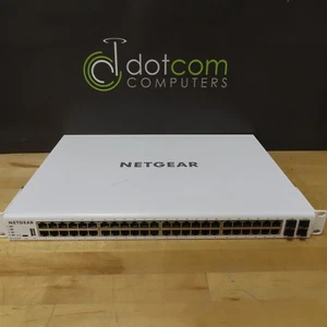 NETGEAR GC752XP 2 SFP SFP+ 48-Port Gigabit Ethernet Smart Managed Pro PoE Switch - Picture 1 of 3