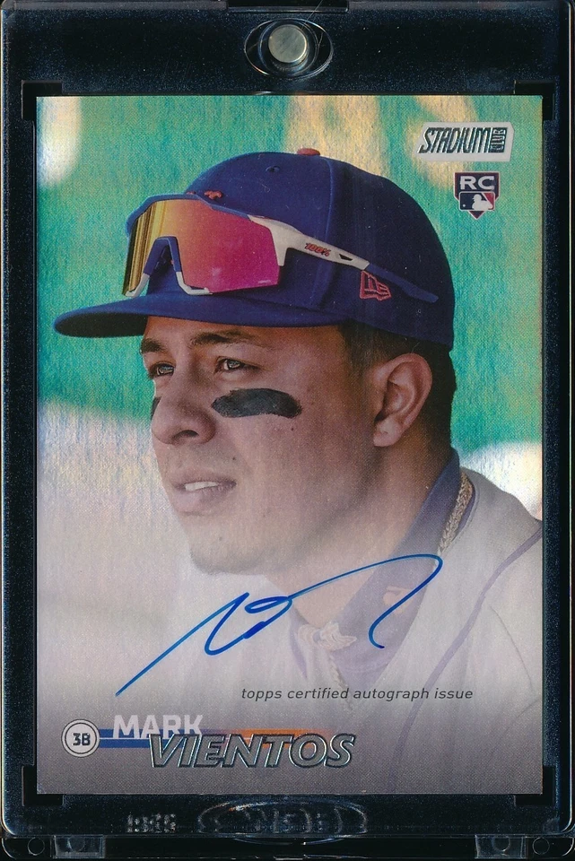 2023 TOPPS STADIUM CLUB MARK VIENTOS RAINBOW FOIL AUTO AUTOGRAPH RC 9/10 METS - Image 1 of 2