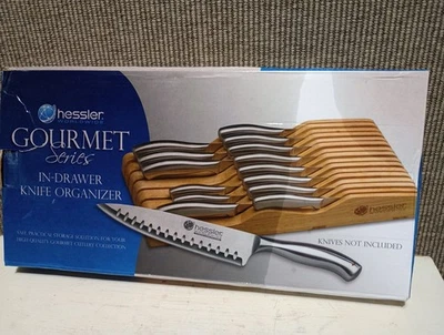 Hessler Worldwide Gourmet Series In-Drawer Wooden Holder Organizer 16 x 7.5" - Image 1 of 4