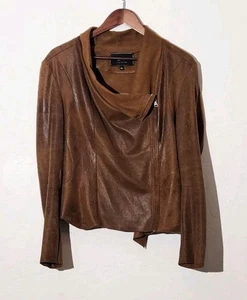 BNCI by Blanc Noir Women's Faux Leather Full Zip Jacket Size Large - Picture 1 of 4