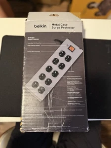 Belkin Metal Case Surge Protector 15' Cord 10 Outlet F9D1000-15 - Picture 1 of 4