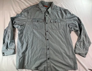 Robert Comstock Shirt Size 3XT Distressed Denim Snap Front Super Soft - Picture 1 of 18