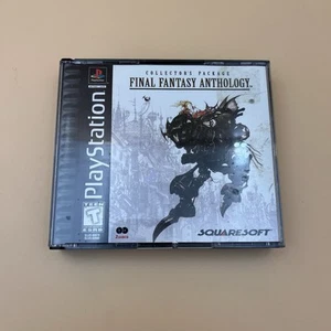 Final Fantasy Anthology (Sony PlayStation 1, 1999) - Black Label - INCOMPLETE - Picture 1 of 4