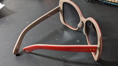 Gafas de sol Marc Jacobs Aviator RARAS naranja/beige de gran tamaño funky retro Foto 1 de 4