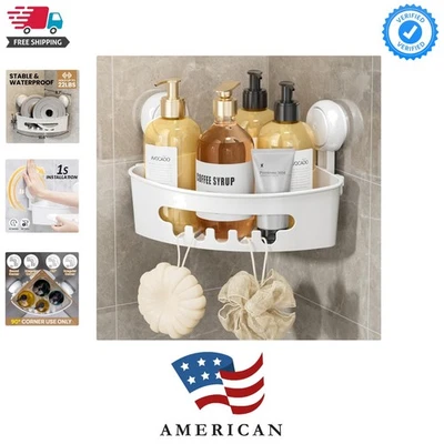 Organizador de ducha extraíble - Solución de almacenamiento de ventosa inteligente para esquinas y espacios Foto 1 de 4