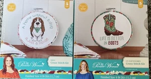 Cross Stitch Basset Hound Western & Boots Kit Pioneer Woman - Picture 1 of 4