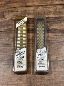 VINTAGE NOS 16-22MM TIMEX STAINLESS STEEL 2 TONE WATCH BAND TX462T TX722T Bundle - Picture 1 of 4