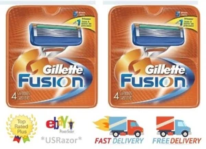 8 Gillette FUSION Razor Blades Cartridge Replacement Refill Shaver Fits Flexball - Picture 1 of 4