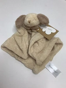 Angel Dear Tan Perro Manta de Seguridad Lovey Corazón Nudos Beige Peluche Cachorro Nuevo con Etiquetas - Imagen 1 de 4