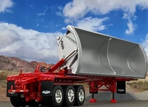 1/64 DCP SILVER/RED SMITHCO TRI-AXLE SIDE DUMP TRAILER - Picture 1 of 6