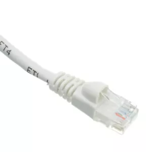 Cable de conexión Ethernet de red blanco Cat5e de 1 pie sin enganches - Imagen 1 de 4