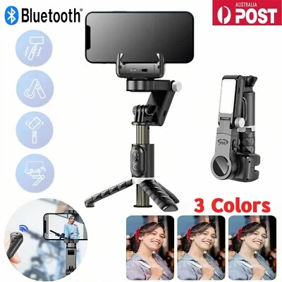 Selfie Stick Tripod Handheld Mobile Phone Gimbal Stabilizer Bluetooth Mount AU - Image 1 of 4