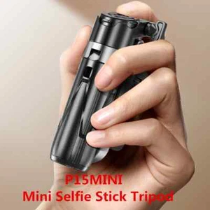 Mini Selfie Stick Tripod 3 in 1 Phone Stand with Detachable Remote for Vlog - Picture 1 of 6