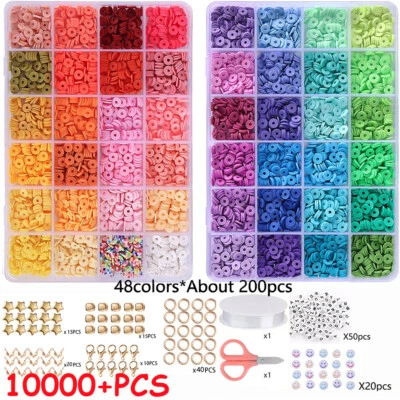 6200 Pcs Clay Beads Bracelet Making Kit, Friendship Bracelet Kits, 6Mm - Image 1 of 4