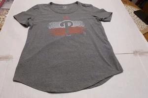 Damen Under Armour Phillies SS T-Shirt Größe L grau gebraucht sehr schön - Bild 1 von 2