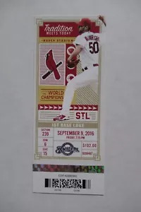 CARDINALS VS BREWERS 9/9/2016 FULL TICKET ~ GENNETT/CARPENTER/PISCOTTY HRs - Picture 1 of 1
