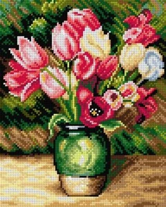 Orchidea Needlepoint canvas for halfstitch without yarn after Pierre-Auguste ... - Picture 1 of 1