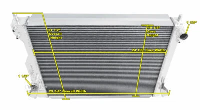 3 Row Racing Champion Radiator for 2005 - 2014 Ford Mustang - Imagem 1 de 4