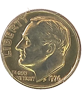 1976 10C Roosevelt Dime PCGS MS66 - High Grade Uncirculated Collectible Coin - Picture 1 of 20