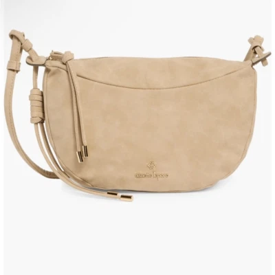 Bolso Bandolera Nanette Lapore Bronceado Vegano Gamuza Nuevo con Etiquetas Foto 1 de 4