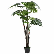 Monstera Pianta Artificiale con Vaso 130 cm Verde
