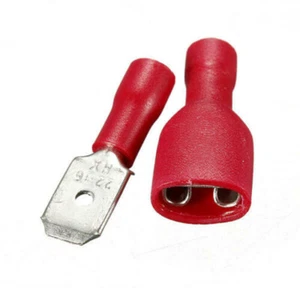 1000Pcs Red 18-22AWG Crimp Wire Spade Connectors Terminals Set Kit Female & Male - Picture 1 of 5