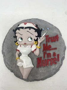 BETTY BOOP TRUST ME I AM A NURSE RESIN STEPPING STONE / WALL PLAQUE - Picture 1 of 7