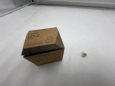 (BOX OF 100) Corning Genuine Presslok UY2 Connector Orange/Transparent - Image 1 of 4