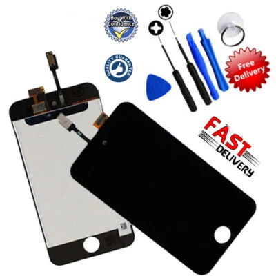 iPod Touch 4th Gen Digitiser Touch Screen & LCD Replacement Repair - BLACK - Image 1 of 2